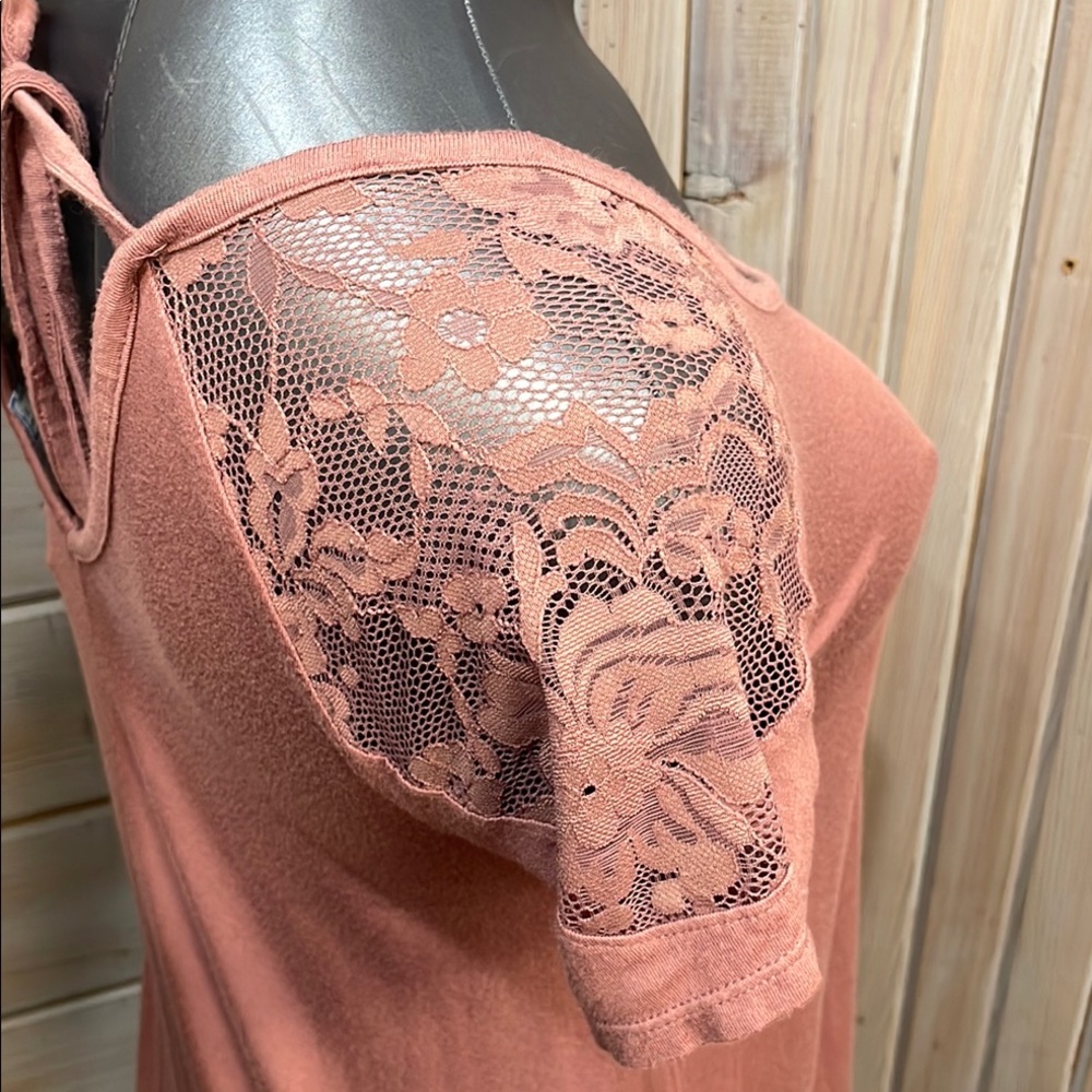 Aeropostale Pink Tunic with Criss-Cross Sleeves - Picture 3 of 4